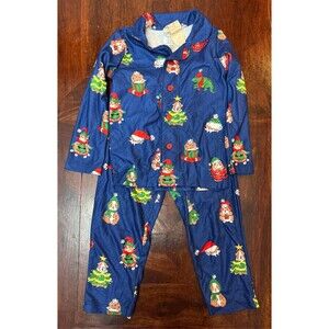Munki Kids' Munki Before Christmas Two Piece Pajama Set SIZE 4